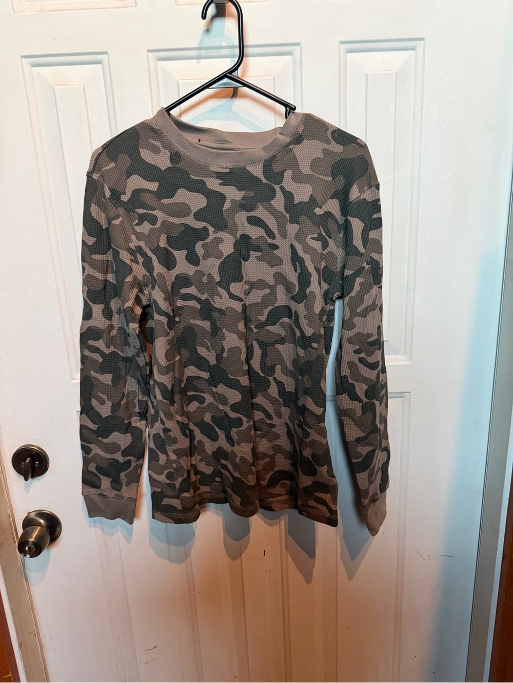 Boy’s Camouflage Long Sleeve Shirt - Olive/Gray